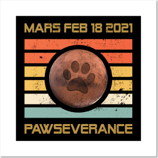 Pawseverance Perseverance Commemorative Design Posters and Art